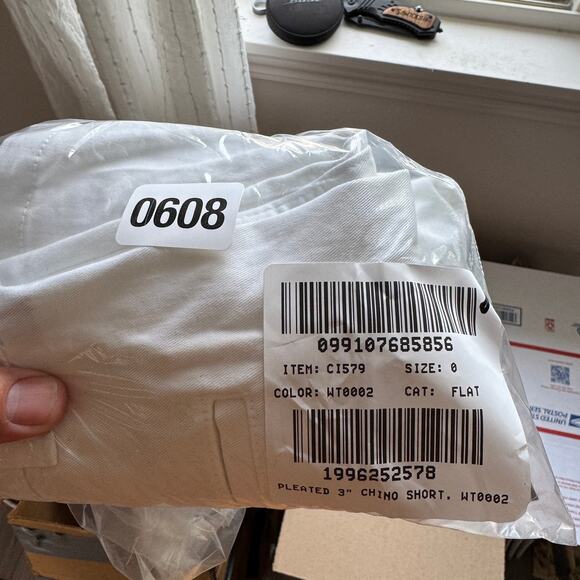 J.Crew 3" Pleated Heritage Chino Shorts WMNS 0 White Mid-Rise Stretchy Pockets - Picture 8 of 8